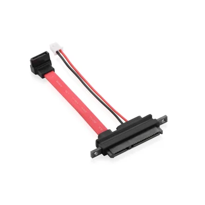GCR Переходник угловой 0.7m SATA 22pin / 7pin 90 градусов / доп. питание XHP 2pin