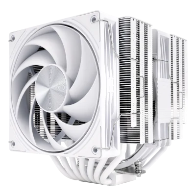 Кулер для процессора/ CPU Cooler Thermalright Frost Tower 140 (4-pin PWM, 158mm, Al/Cu, 7x6mm, 1x120mm+1x140mm, 85.35/120CFM, 33.3/36.25dBA, 2400/1850RPM, S: 1851/1700/1200/115X/2011/2066, AM5/AM4, white)