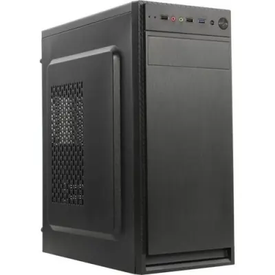 Exegate EX287512RUS Корпус Miditower ExeGate AX-253U (ATX, без БП, 2*USB+1*USB3.0, аудио, черный)