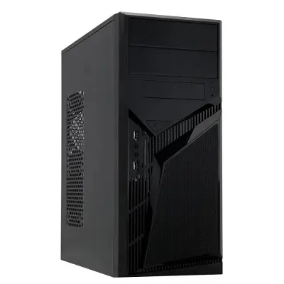 PowerCool S1007BK-U3-NP {Тип: Midi-Tower, цвет: черный, форм-фактор: ATX, mATX, вентилятор: 120 мм, размеры: 175 x 407 x 362 мм, дополнительно: USB x2, наушники, микрофон}