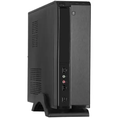 Exegate EX268689RUS Корпус MiniITX Exegate MI-207 Black, miniITX/mATX, <M350, 80mm>, 2*USB, Audio