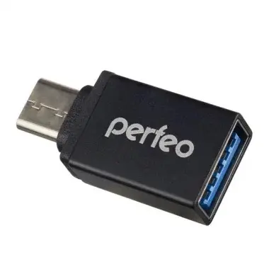 Perfeo adapter USB на Type-C c OTG, 3.0 (PF-VI-O006 Black) чёрный