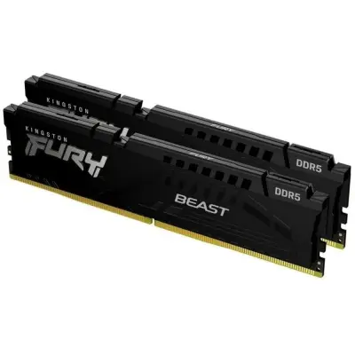Модуль памяти 64GB Kingston DDR5 6000 DIMM FURY Beast Black EXPO Gaming Memory Non-ECC, CL36, 1.35V, Heat Shield, Kit (2x32GB), XMP, 1RX8, RTL