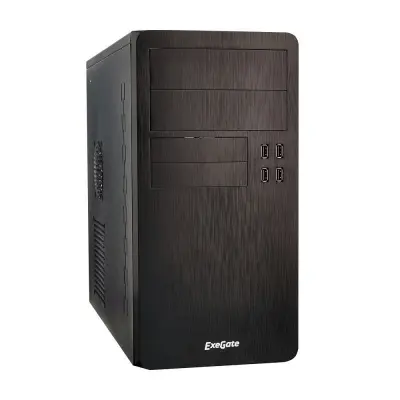 Exegate EX277192RUS Корпус Minitower SP-415UP Black, mATX  4*USB+2*USB3.0, HD Audio, петля, без винтовое крепление HDD, датчик вскрытия