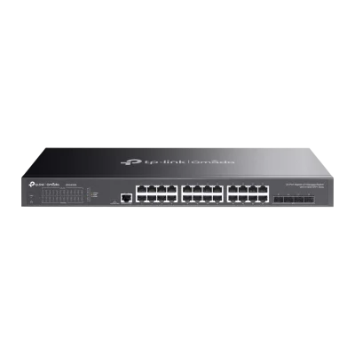 Коммутатор/ TP-Link JetStream™ 24-port Pure-Gigabit L2+ Managed Switch, 24 10/100/1000Mbps RJ45, 4*10G SFP+ Slots