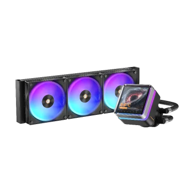 Система жидкостного охлаждения/ Water Cooling System Ocypus Sigma L36 EX BK ARGB (310W, 360mm, LED, Black, ARGB/ Fans: 3x120mm, 36dBA, 88CFM, 2400RPM/ Pump height 99mm, 27dBA, 3100RPM, Rad thickness 27mm/ S: 1851, 1700, 1200, 115X, AM5, AM4)