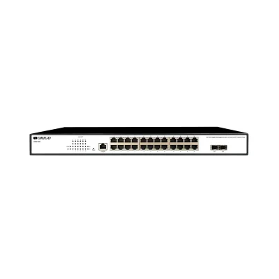 Коммутатор/ Управляемый L2 коммутатор, 24x1000Base-T, 2x1000Base-X SFP, консольный порт RJ-45, комплект для установки в 19" стойку