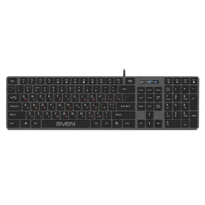 Клавиатура Sven KB-E5000 серый металлик (109 кл.+12Fn)