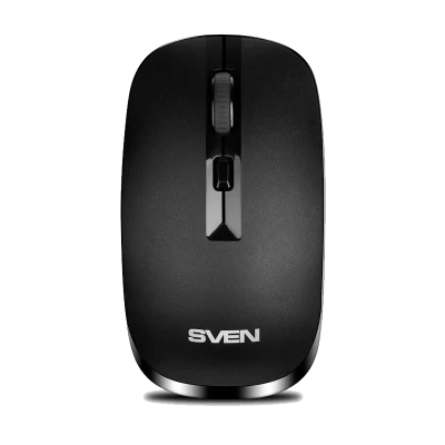 Беспроводная мышь SVEN RX-260W чёрная (2,4 GHz, 3+1кл. 800/1200/1600DPI, блист.)