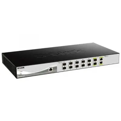 D-Link DXS-1210-12SC/A3A PROJ Настраиваемый L2+ коммутатор с 10 портами 10GBase-X SFP+ и 2 комбо?портами 10GBase-T/SFP+