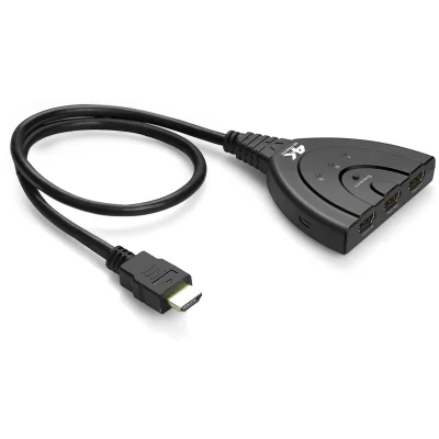 GCR Переключатель HDMI, 3 устройства  к 1 монитору, 4K 30Hz, 0.9м, USB доп питание