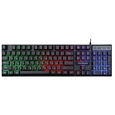 Гарнизон Клавиатура игровая GK-200GL, подсветка, USB, черный, антифант. клав,12 доп ф-ц., каб