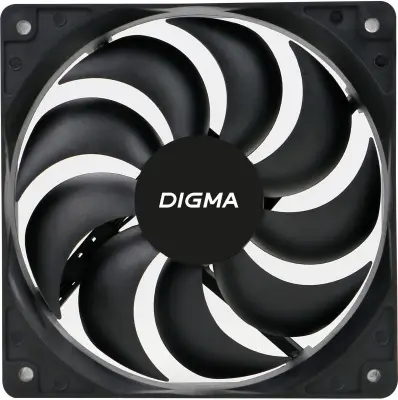 Вентилятор для корпуса Digma DFAN-120-9 120х120x25 черный 3-pin 4-pin (Molex) 23дБ Ret