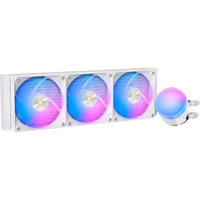 Система жидкостного охлаждения/ Water Cooling System Ocypus Delta L36 WH ARGB V2 (300W, 360mm, White, ARGB, Fans: 3x120mm, 73CFM, 2000RPM/ Pump height 60mm, 27dBA, 2650RPM, Rad thickness 27mm/ S: 1851, 1700, 1200, 115X, AM5, AM4)