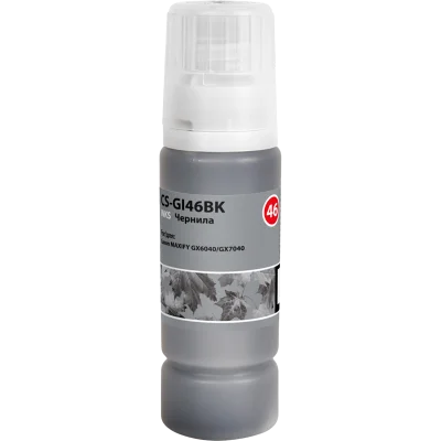 -/ Чернила Cactus CS-GI46BK черный135мл для Canon MAXIFY GX6040/GX7040