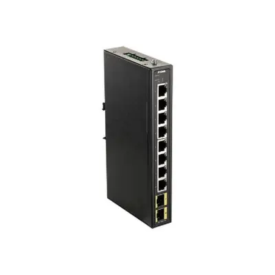 D-Link DIS-100G-10S/A2A Промышленный неуправляемый коммутатор с 8 портами 10/100/1000Base-T и 2 портами 1000Base-X SFP