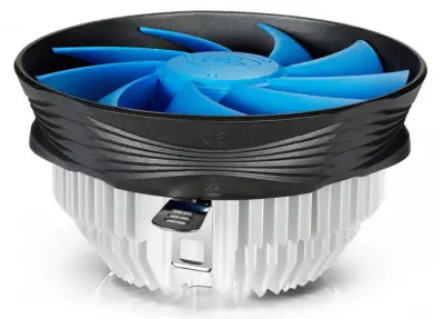Устройство охлаждения(кулер) Deepcool Archer Bigpro Soc-AM5/AM4/1151/1200 черный/синий 4-pin 24-30dB Al+Cu 125W 380gr Ret (DP-MCAC-ABGP)