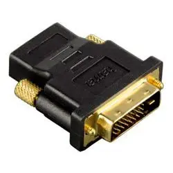 Переходник Hama h-34035 00034035 DVI-D (m) HDMI (f) черный