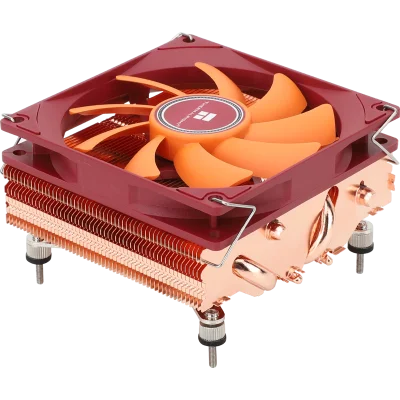 Кулер для процессора/ CPU Cooler Thermalright AXP-90 X47 Full (4-pin PWM, 32mm, Cu/Cu, 4x6mm, 1x92mm, 42.58CFM, 22.4dBA, 2700RPM, S: 1851/1700/1200/115X, AM5/AM4, orange, red)