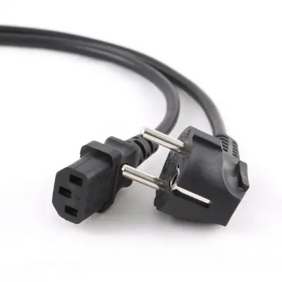 Кабель питания Cablexpert PC-186, 1.8м, Schuko(S22)- C13, 6А, Сечение провода: 0,5 мм2, черный, с заземлением {50} (004473)