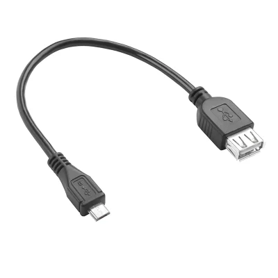 4ПХ Адаптер переходник OTG 0.15m MicroUSB, черный