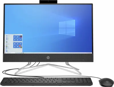Моноблок HP 22-df1035ur 21.5" Full HD i3 1125G4 (2) 8Gb SSD256Gb UHDG CR Windows 10 Home GbitEth WiFi BT 65W клавиатура мышь Cam белый 1920x1080