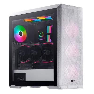 Корпус для ПК XPG Bad Pack DEFENDER WHITE (DEFENDER-WHCWW) (Midi-Tower, белый, TG, 120mm fan*3) bp