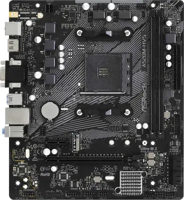 Asrock A520M-HVS {Soc-AM4 AMD A520 2xDDR4 mATX AC`97 8ch(7.1) GbLAN RAID+VGA+HDMI}