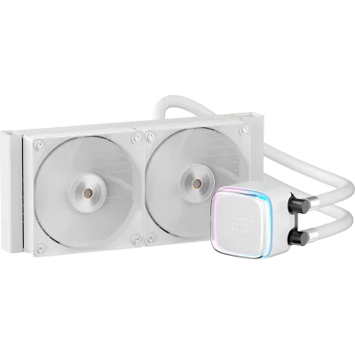 Система жидкостного охлаждения/ Water Cooling System Ocypus Iota L24 WH (280W, 240mm, LED temp, White, ARGB Pump, Fans: 2x120mm, 77CFM, 2000RPM/ Pump height 65mm, 27dBA, 3100RPM, Rad thickness 27mm/ S: 1851, 1700, 1200, 115X, AM5, AM4)