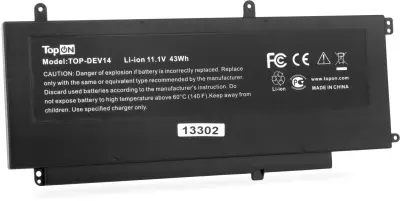 Батарея для ноутбука TopON TOP-DEV14 11.1V 3400mAh литиево-ионная Dell Inspiron 15 7547, 7537,15 7548, Vostro 14-5459D-1628G, 14-5000 (103285)