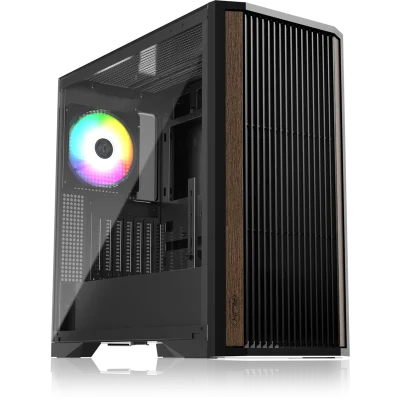 Корпус без блока питания/ Case Raijintek AGOS MAX, Midi-Tower, TG, 1x140mm ARGB, 2xUSB 3.0 + 1xUSB 2.0, E-ATX, ATX, mATX, mITX Black