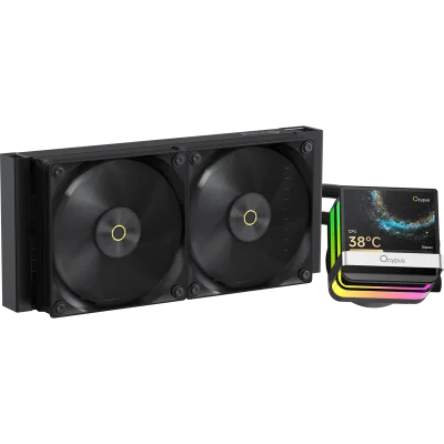 Система жидкостного охлаждения/ Water Cooling System Ocypus Sigma L24 PRO BK (290W, 240mm, LED, Black, ARGB/ Fans: 2x120mm, 90CFM, 2400RPM/ Pump height 97mm, 30dBA, 3100RPM, Rad thickness 27mm/ S: 1851, 1700, 1200, 115X, AM5, AM4)