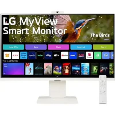 LCD LG 31.5" 32SR85U-W Smart Monitor {IPS 3840x2160 60Hz 5ms 400cd 16:9 178/178 2x5W webcamera USB-C(90W) 2xHDMI USB VESA}