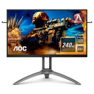 LCD AOC 27" AGON AG273QZ Black-Silver с поворотом экрана {TN 2560x1440 240Hz 8bit HDR400 0.5ms 170/160 400cd 1000:1 2xHDMI2.0 DisplayPort USB VESA 2x5W FreeSync}