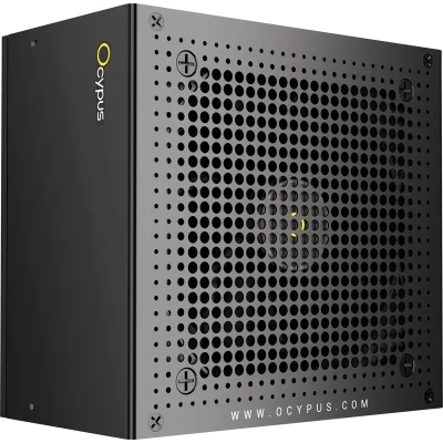 Блок питания ПК/ Power Supply Ocypus Iota P1000, Model P1000-GF, 1000W 80+ Gold (ATX, 3.1, Full modular, 1x24(20+4)pin, 2xCPU 8(4+4)pin, 3xPCIe*2 8(6+2)pin, 1x12V-2x6, 8xSATA3 , Active, 120x120mm, 150x140x86mm, APFC, black)