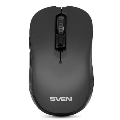 Беспроводная мышь SVEN RX-560SW чёрная (бесшумн. кл. 5+1кл. 800-1600DPI, Soft Touch, блист)