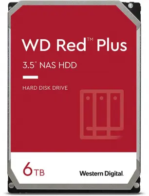 Жесткий диск WD SATA-III 6Tb WD60EFZX NAS Red Plus (5640rpm) 128Mb 3.5"