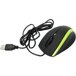 Defender MM-340 Black-Green [52346] {Проводная оптическая мышь, 3кнопки,1000dpi}