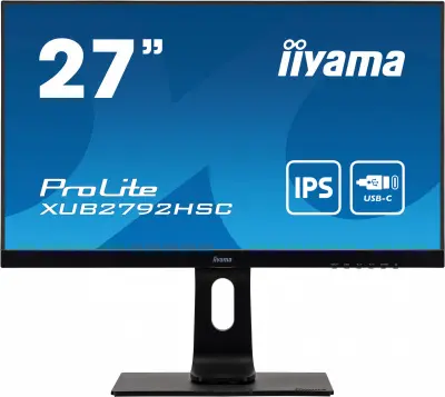 LCD IIYAMA 27" XUB2792HSC-B1 черный {IPS 1920x1080 75Hz 4ms 16:9 250cd 178/178 HDMI DisplayPort HAS Pivot USB M/M}