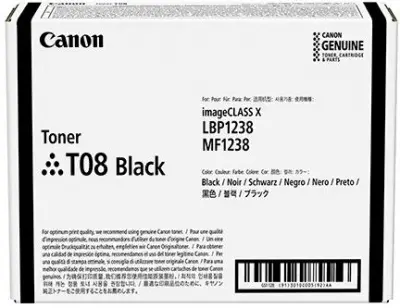 Картридж лазерный Canon T08BK 3010C006 черный (11000стр.) для Canon Canon i-SENSYS X 1238i, 1238iF, 1238P, 1238Pr