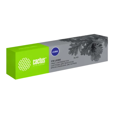 -/ Картридж матричный Cactus CS-LX350 черный для Epson LX350/LQ350/ERC19/VP80K