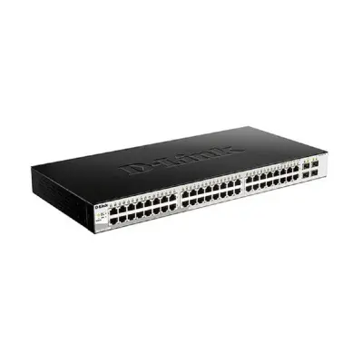 D-Link DGS-1210-52/ME/B2A Управляемый L2 коммутатор, 48x1000Base-T, 4x1000Base-X SFP, AC 220В/DC 12В(с возможностью мониторинга статуса питания коммутатора)