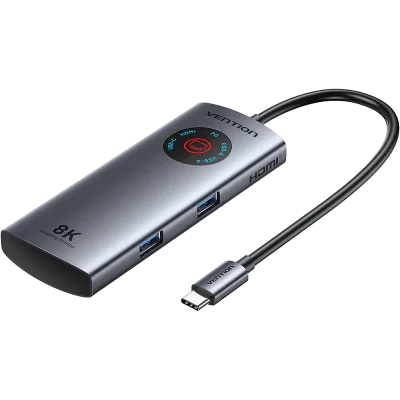 Мультифункциональный хаб Vention USB-C 5 в 1 HDMI 8K