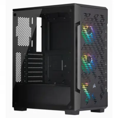 Корпус Corsair iCUE 220T RGB черный без БП ATX 2xUSB3.0 audio bott PSU CC-9011173-WW