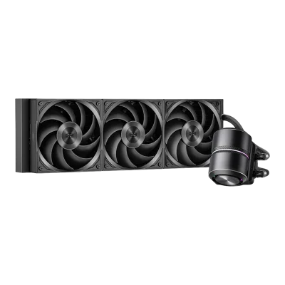 Система охлаждения/ Water Cooling System PCCooler DE360 Pro BK (300W, 360mm, Black, ARGB Pump, Fans: 3x120mm, 86.73CFM, 32dBA, 2200RPM/ Pump height 57mm, 28dBA, 3200RPM, Rad thickness 27mm/ S: 1851, 1700, 1200, 115X, AM5, AM4, AM3)