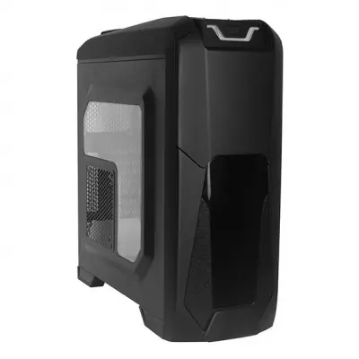 Exegate EX270569RUS Корпус Miditower Exegate EVO-8202 Black-Red light, ATX, , с окном, 2*USB+1*USB3.0, Audio