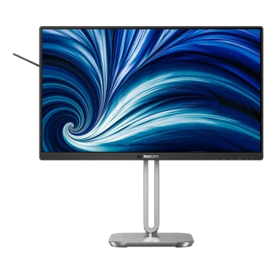 Монитор 23,8" Philips 24B2N4200 1920x1080 WLED 16:9 IPS 300cd, 1500:1, 4ms, 178°/178°, VGA, HDMI, DP, USB Hub: 4хUSB 3.2, USB-C(15W) Speakers, 120Hz, Tilt, Height, Swivel, Pivot, Internal, VESA, Black, 3y