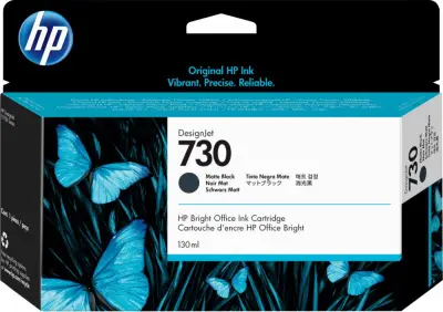 HP P2V65A Картридж HP 730  черный матовый {HP DesignJet T1700, (130 мл)}