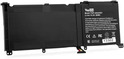 Батарея для ноутбука TopON TOP-ASUX501 15.2V 4000mAh литиево-ионная Asus ZenBook Pro UX501VW, Q534, Q534U, Q534UX, G501, G60, UX501 (103193)