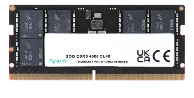 Оперативная память Apacer  DDR5  8GB  4800MHz SO-DIMM (PC5-38400) CL40 1.1V (Retail) 1024*16  3 years (AS08GHB48CTDBGH/FS.08G2A.RTH)